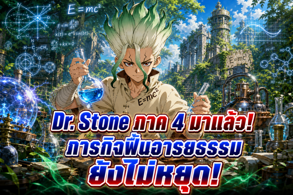Dr. Stone ภาค 4 มาแล้ว! ภารกิจฟื้นอารยธรรมมนุษย์ยังไม่หยุด