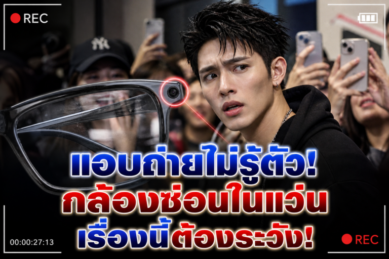 พระเอกดัง “ปอนด์ ณราวิชญ์” ตกใจ! แฟนคลับแอบซ่อนกล้องในแว่นตา — ต้องระวังแค่ไหน?