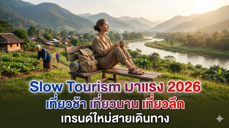 เที่ยวช้า เที่ยวนาน เที่ยวลึก — เทรนด์ “Slow Tourism” ครองใจนักเดินทางปี 2026