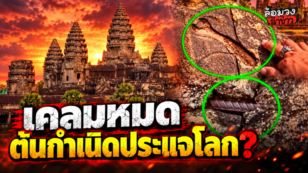 เขมรฮือฮา! โบราณล้ำยุค ‘นครวัด’ พันปี โผล่รอยคล้าย ประแจ-เหล็กเส้น ชาวเน็ตแซวสนั่น ต้นกำเนิดของโลก?